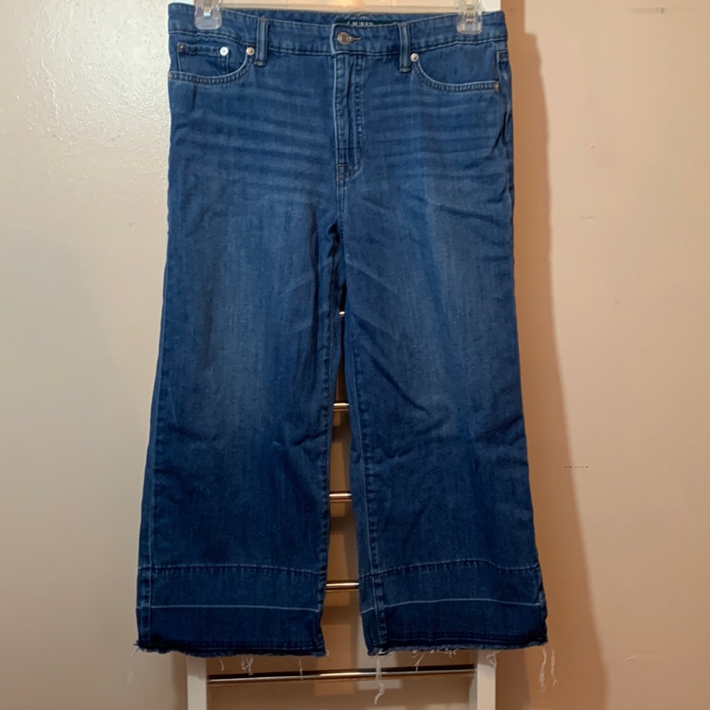 Lauren Ralph Lauren Wide Leg Crop Jeans